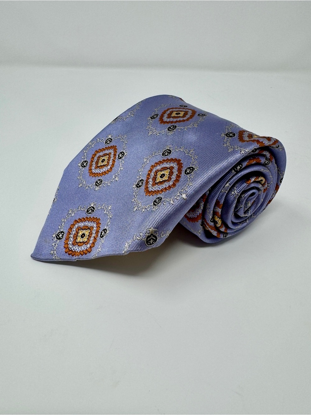 Robert Talbott Best of Class Nordstrom XL Blue Medallion Silk Tie 64in